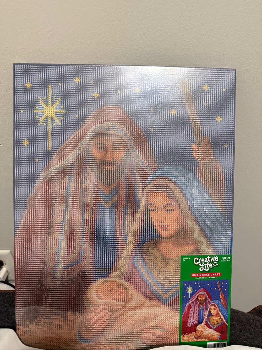Nativity Wall Art Mosaic - Blue, Pink, Cream